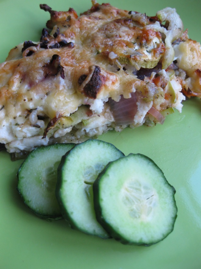 zucchini and couscous cheesy bake