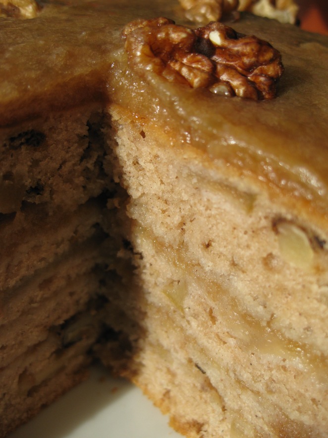 Applesauce Walnut Cake from heatherchristo.com